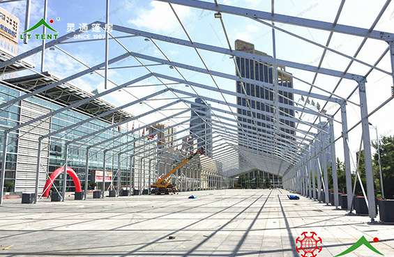 灵通篷房为农高会搭建会展篷房