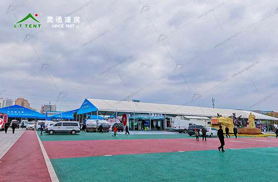 灵通篷房为农高会搭建会展篷房