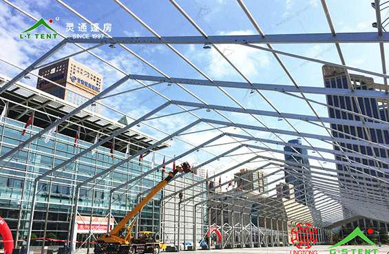 灵通篷房为农高会搭建会展篷房